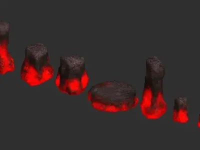 Rock Set 05 - Lava 3D model