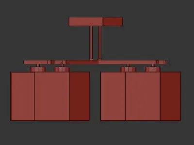 Venge four light fixtures with shades 3D model