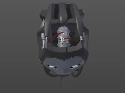 Low Poly Robot Head Low-poly 3D model
