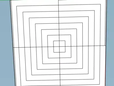 The Maze square block Low-poly 3D model