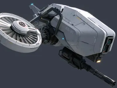 Sci-Fi Vehicle Series-Drone 01-PBR 3D model