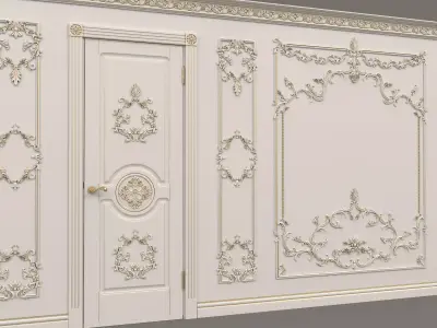 Wall Molding in Classic French style 7 3D model