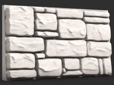 Castle Ruin Stone Wall Prop 3D print model purchase