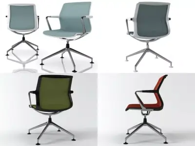 Unix chair 4-star base 3D model