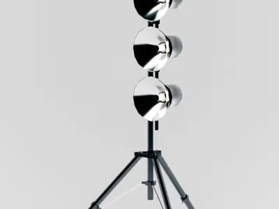 Studio Light Stand Low-poly 3D model