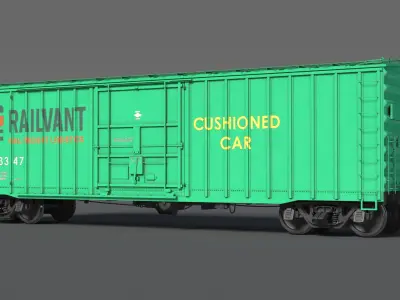  Cushioned Box Freight Wagon Green 