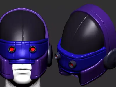 helmet high poly sculpt 3d printable ver 7 3D model 3D model 88