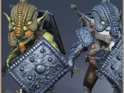 Goblin Gladiator Light Version Low-poly 3D model