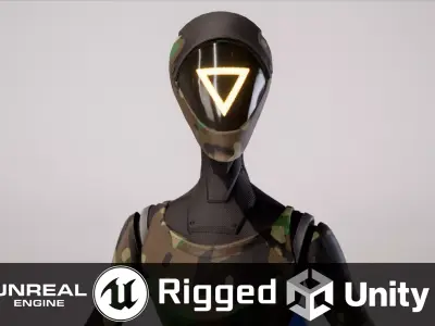 Robot12 Low-poly 3D model