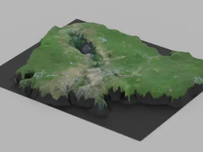 Cambodia Map Country Low-poly 3D model