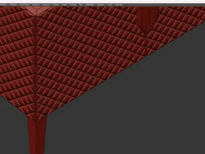 DUCCIO LEATHER CUPBOARD Low-poly 3D model