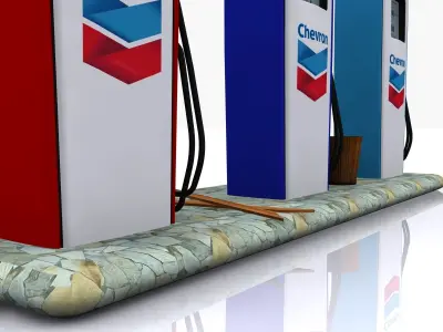 Gas Pump Chevron 3d Model 3D model
