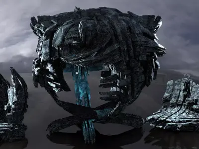 Ice Storm Planet Towers 3 designs 3D model