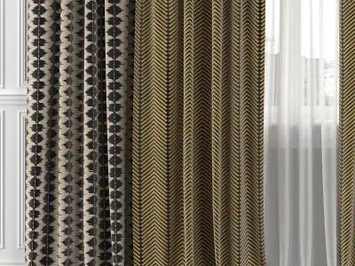 Curtain Set 112C 3D model