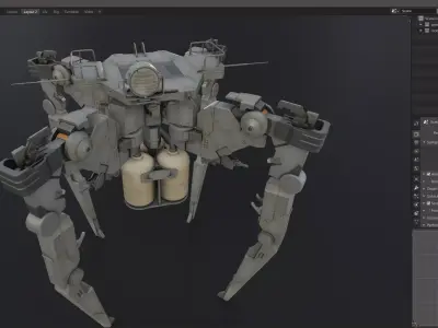 scifi-model562 scifi robot 3D model