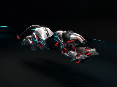 Sci Fi Mechanical Cheetah 3D model