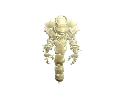Droid humanoid Low-poly 3D model