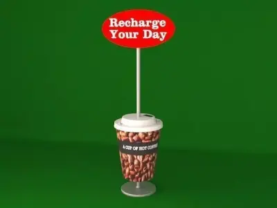 Recharge Station - Cup Low-poly 3D model