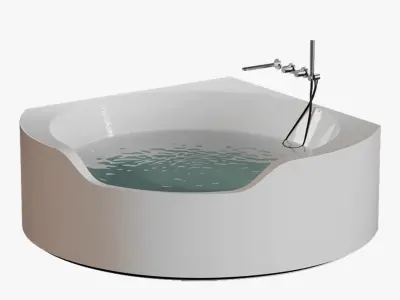 OFURO bathtub with led lighting Low-poly 3D model