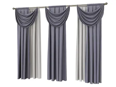 Window Curtains Panel 3D model