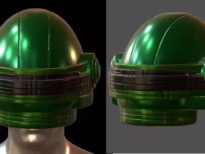 Gas mask helmet 3d model scifi futuristic Low-poly  Low-poly 3D model