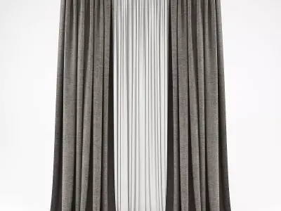 Curtain 3D model 308 Low-poly 3D model