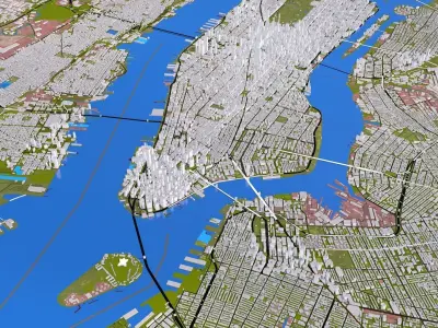 Lower Manhattan NYC City model 3D model