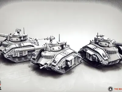 Feudal Guard Battle Tank 3D print model