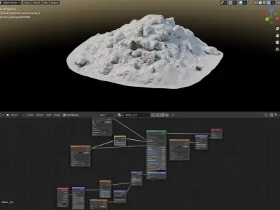 Ultra realistic a Pile of snow 3D model