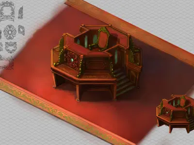 Game Advanced Library Area - Library Reading Center 3D model