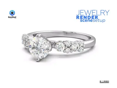 Photorealistic KeyShot Jewelry 3D Render Scene Setup Pack1 3D model