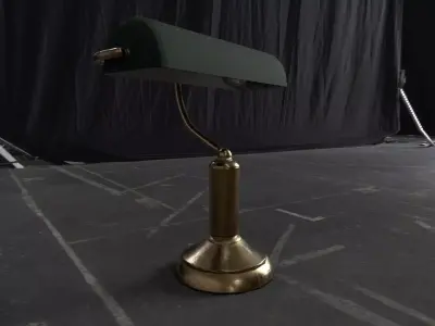 Antiqe Table Lamp Game Ready Low-poly 3D model