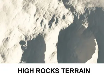 3d Terrain High Rocks 3D model