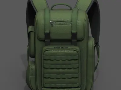 Backpack military combat bag baggage pockets  Low-poly 3D model buy