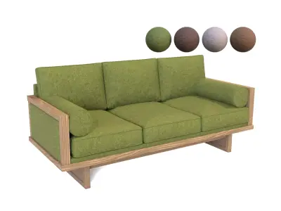 Modern 3 Seater Sofa 3D model