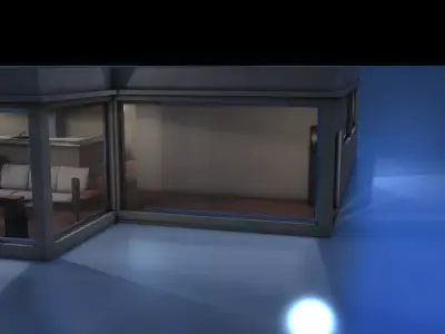 House 1 living room in Free 3D model