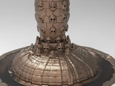 Crypt keeper fountain Sculpture  3D model