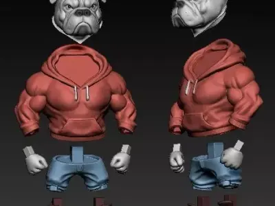 Urban Bulldog Street Style Collectible 3D print model