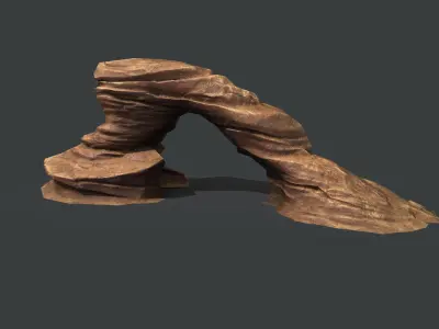 Red Rock Sandstone Pbr 4 Low-poly 3D model