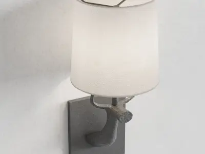 Cow wall light by Porta Romana 3D model