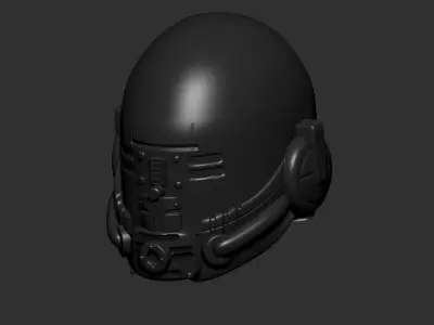 helmet high poly sculpt 3d printable ver 7 3D model 3D model 140