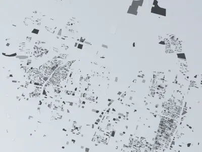 Jinan Streets and Buildings 3D model