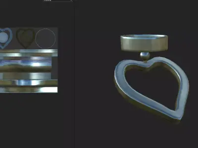 Chrome tealight holder Low-poly 3D model