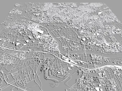 Cityscape Kumamoto Japan 3D model