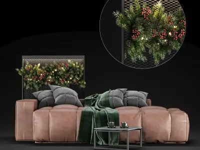 Sofa Christmas 3D model
