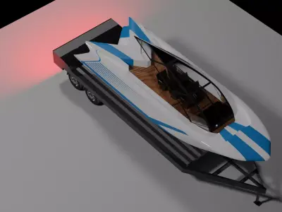 Modern Luxury Speed Boat 3D model