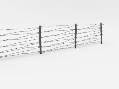 Barb Wire Obstacle 3D model