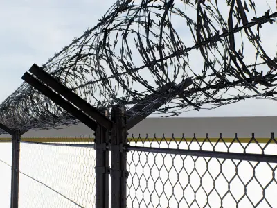 Chainlink Fence Modular Set Low-poly 3D model Low-poly 3D model