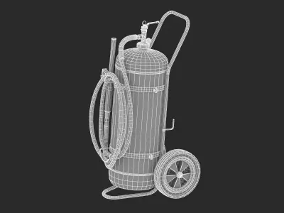 Foam Spray Fire Extinguisher  3D model