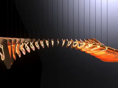 Parametric chandelier 3D model